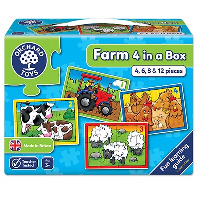 Orchards Toys - Farm Four in a Box Pusslespill